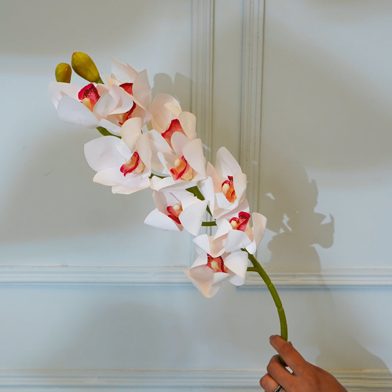 Buy Faux Cymbidium Flower Stick (Pink) - 30 CM Artificial Flowers from Vaaree