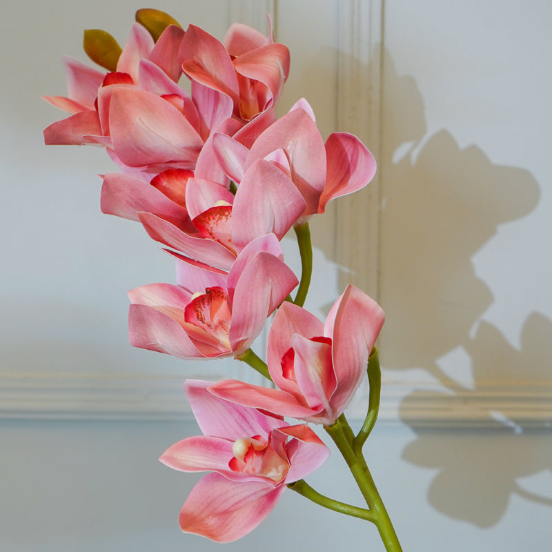 Buy Faux Cymbidium Orchid Flower Stick (Mouve) - 30 CM Artificial Flowers from Vaaree