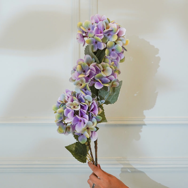 Buy Faux Autumn Panicle Hydrangea Flower Stick (Purple) - 34 CM Artificial Flowers from Vaaree