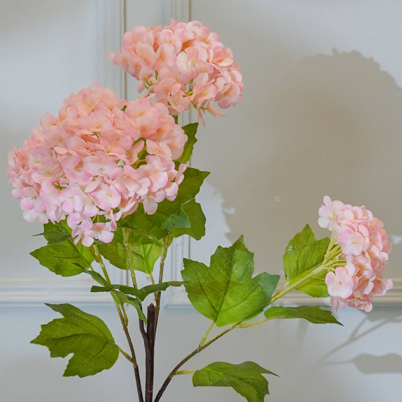 Buy Faux Silicone Hydrangea Flower Stick (Light Pink) - 29 CM Artificial Flowers from Vaaree