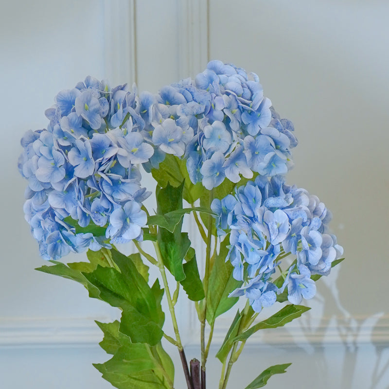 Buy Faux Silicone Hydrangea Flower Stick (Blue) - 29 CM Artificial Flowers from Vaaree