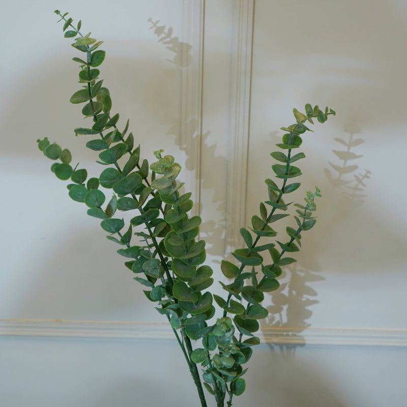 Buy Faux Green Eucalyptus Flower Stick (30 CM) - Set Of Two Artificial Flowers from Vaaree