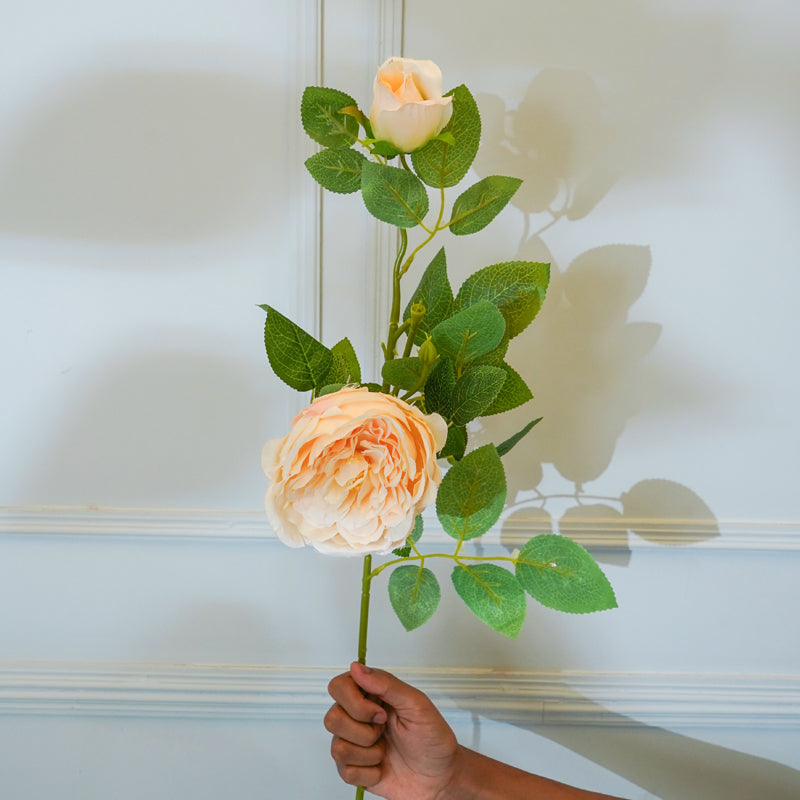 Buy Faux Rose Flower Stick (White) - 29 CM Artificial Flowers from Vaaree