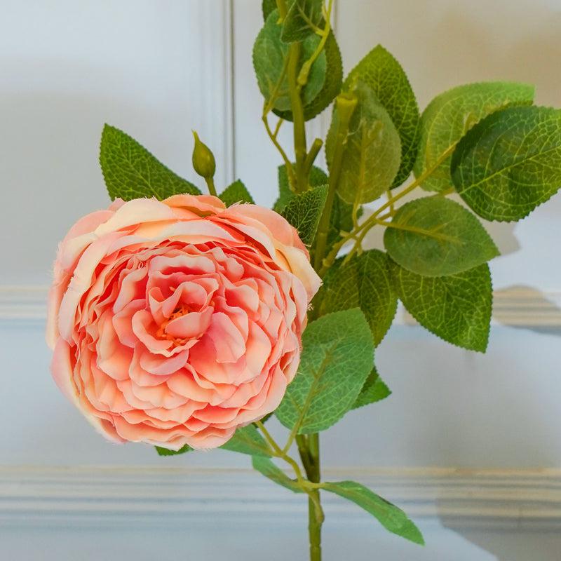 Buy Faux Rose Flower Stick (Peach) - 29 CM Artificial Flowers from Vaaree