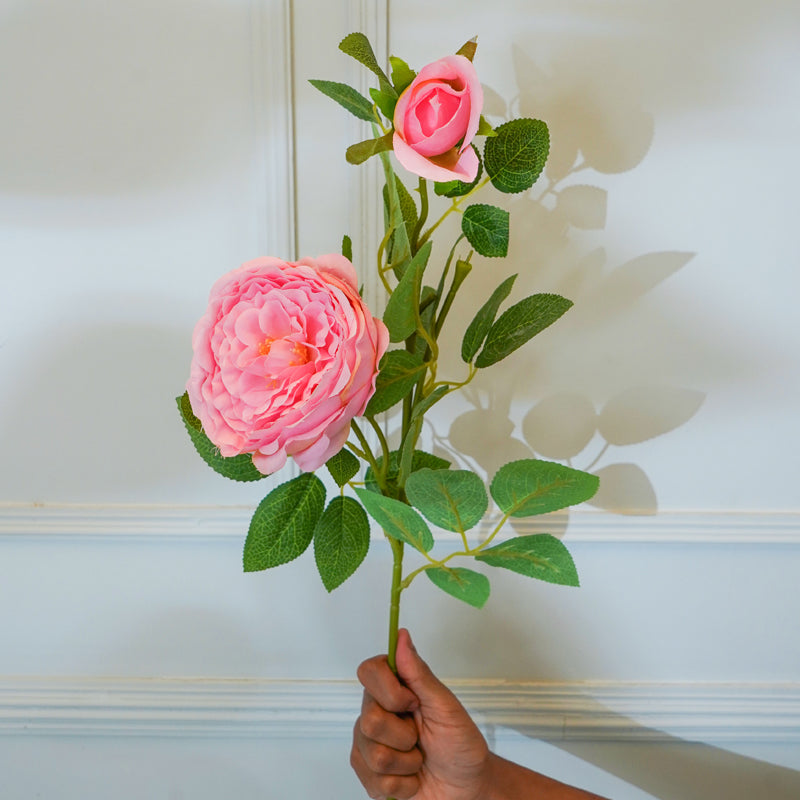 Buy Faux Rose Flower Stick (Pink) - 29 CM Artificial Flowers from Vaaree