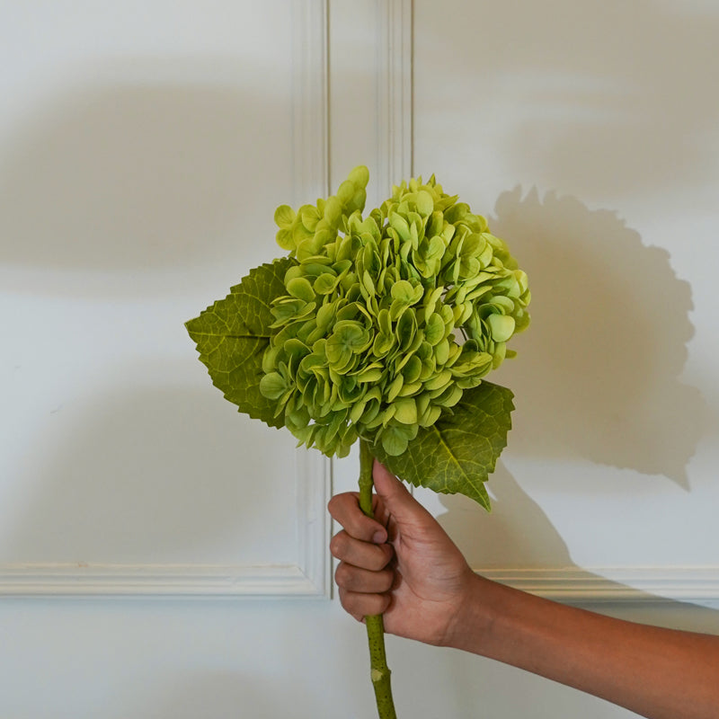 Buy Faux Panicle Hydrangea Flower Stick (Green) - 20 CM Artificial Flowers from Vaaree