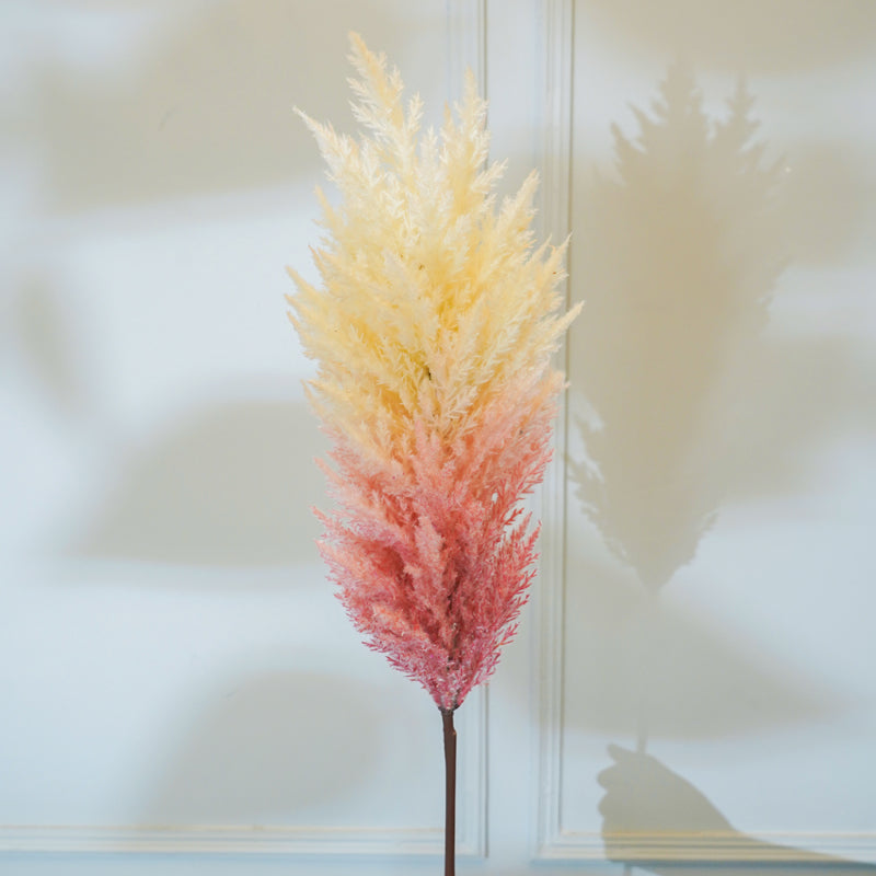 Buy Faux Cortaderia Pampas Flower Stick (White Pink) - 45 CM Artificial Flowers from Vaaree