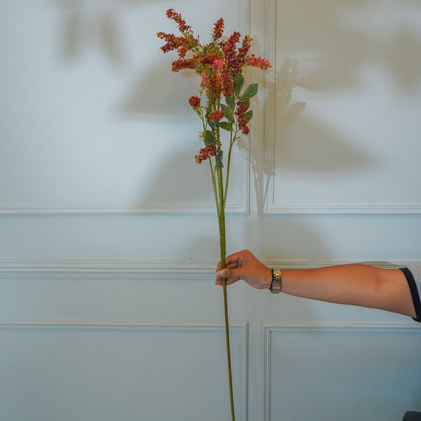 Faux Amaranthus Flower Stick (Red) - 45 CM
