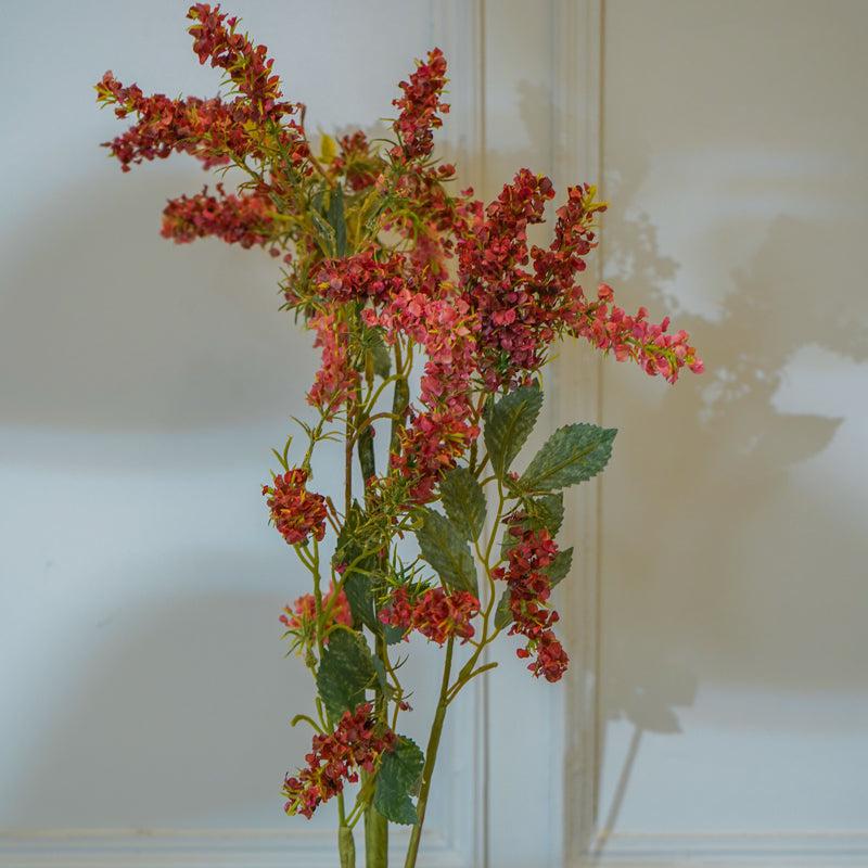 Buy Faux Amaranthus Millet Grass Flower Stick (Red) - 45 CM Artificial Flowers from Vaaree