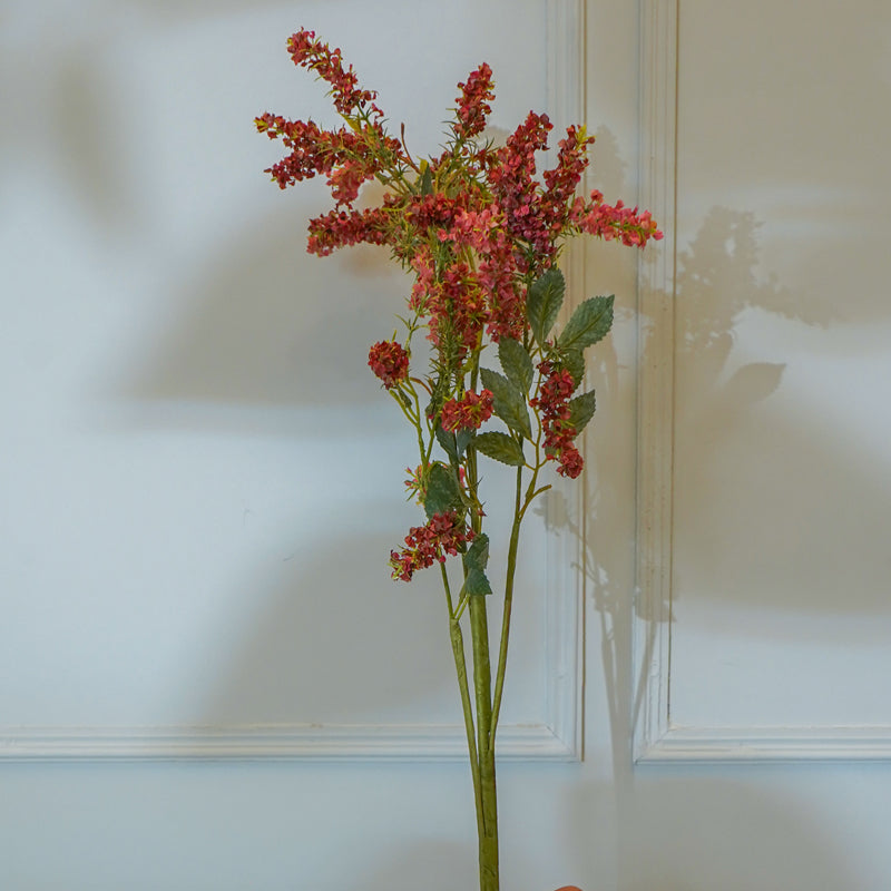 Buy Faux Amaranthus Millet Grass Flower Stick (Red) - 45 CM Artificial Flowers from Vaaree