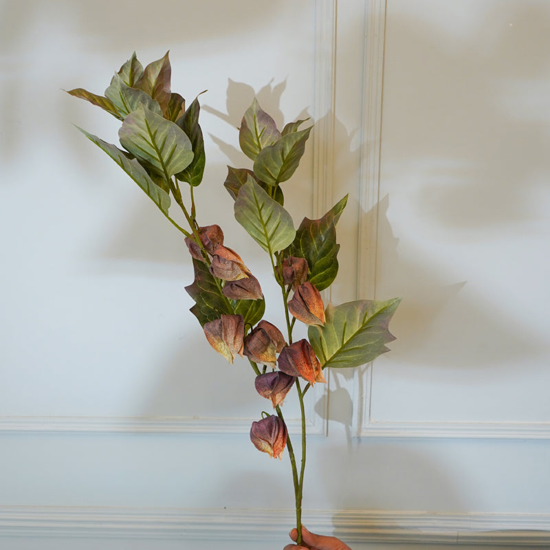 Buy Faux Physalis Gooseberry Flower Stick (Brown) - 35 CM Artificial Flowers from Vaaree