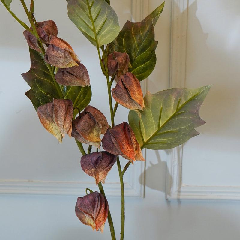 Buy Faux Physalis Gooseberry Flower Stick (Brown) - 35 CM Artificial Flowers from Vaaree