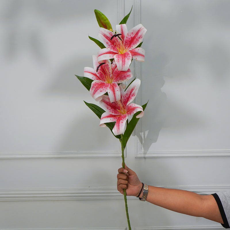 Buy Faux Lily Flower Stick (Light Pink) - 39 CM Artificial Flowers from Vaaree