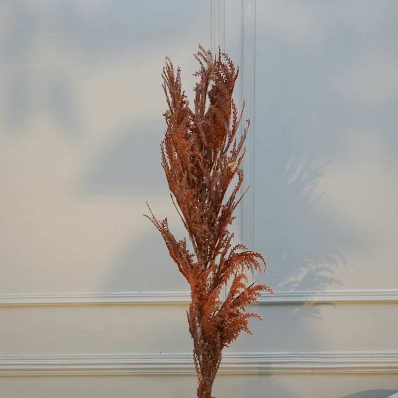 Artificial Flowers - Faux Pampas Reed Stick (Brown) - 45 CM