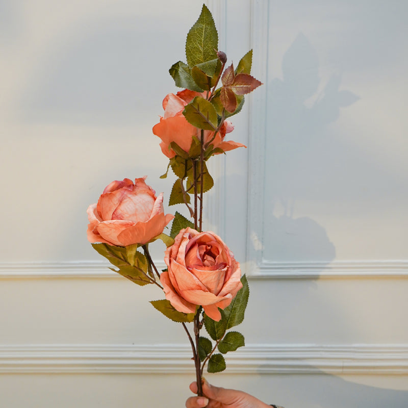 Buy Faux Autumn Peony Flower Stick (Peach) - 36 CM Artificial Flowers from Vaaree