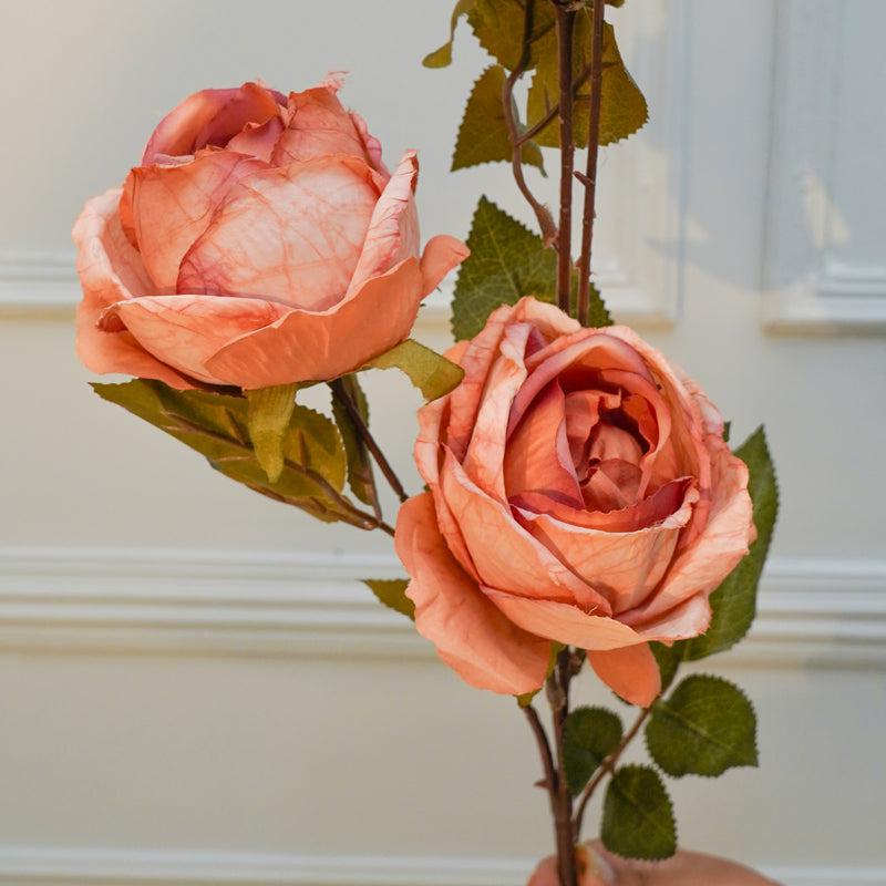 Buy Faux Autumn Peony Flower Stick (Peach) - 36 CM Artificial Flowers from Vaaree