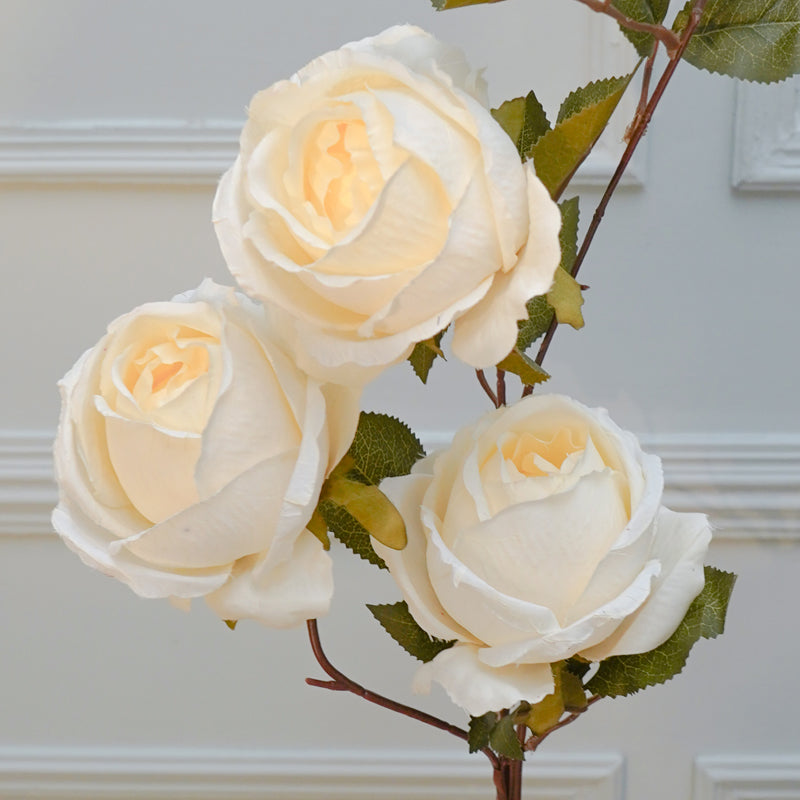 Buy Faux Autumn Peony Flower Stick (Milky White) - 36 CM Artificial Flowers from Vaaree