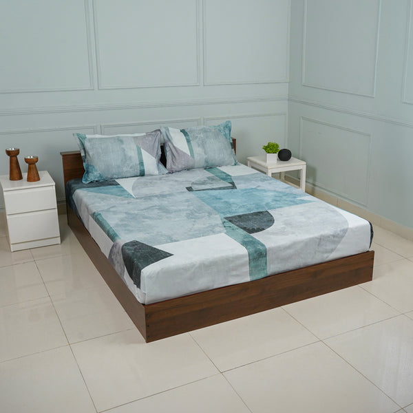 Buy Parigul Abstract Bedsheet - Blue Bedsheets from Vaaree