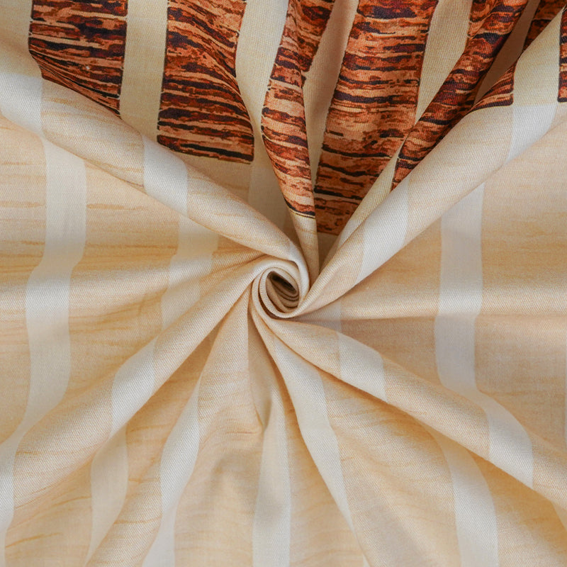 Buy Idris Abstract Bedsheet - Brown & Beige Bedsheets from Vaaree