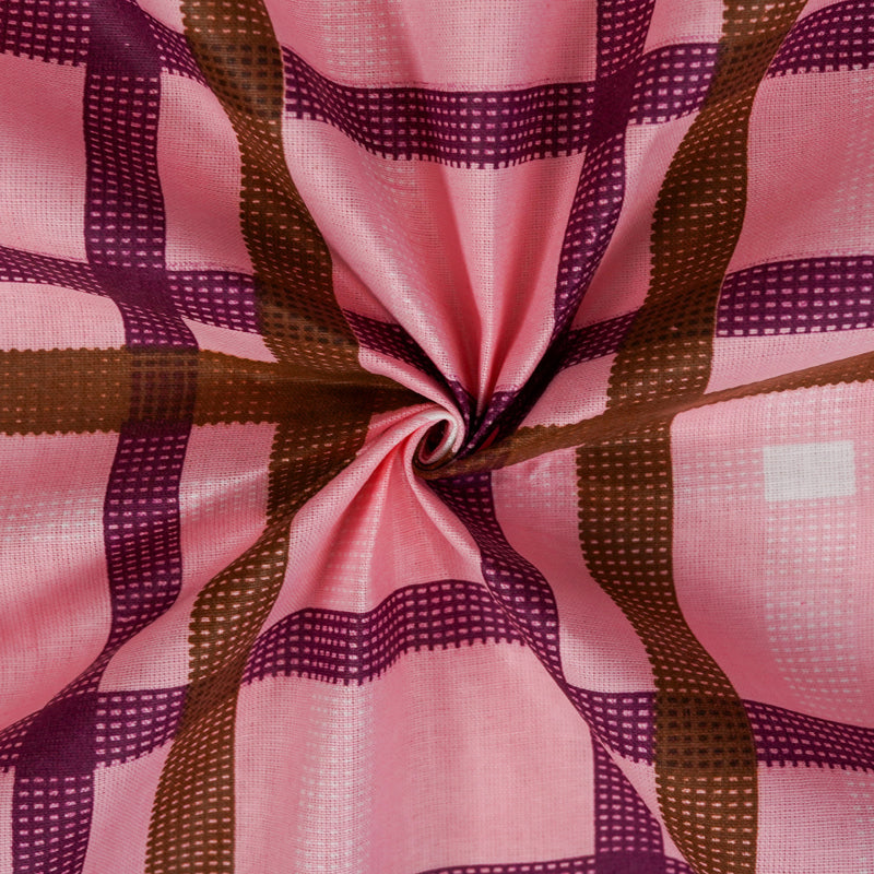 Buy Sanja Checkered Bedsheet - Pink Bedsheets from Vaaree