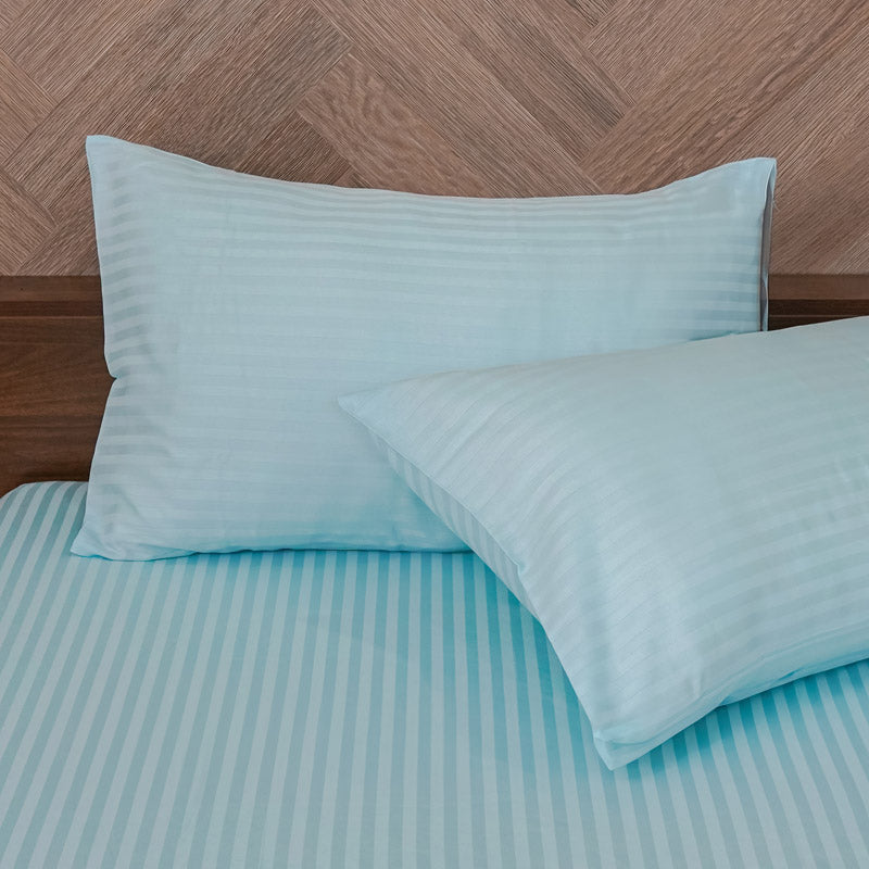 Buy Reposi Striped Bedsheet - Blue Bedsheets from Vaaree