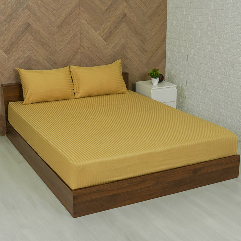 Buy Reposi Striped Bedsheet - Brown Bedsheets from Vaaree