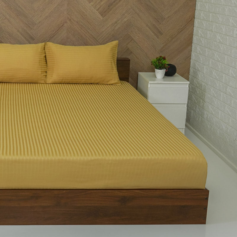 Buy Reposi Striped Bedsheet - Brown Bedsheets from Vaaree