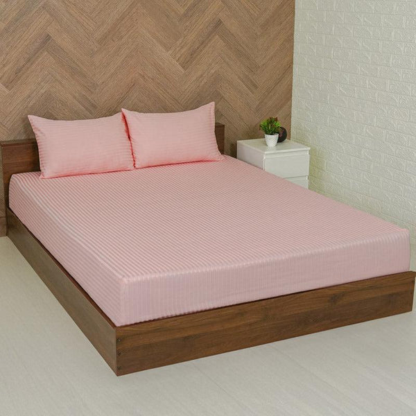 Buy Reposi Striped Bedsheet - Pink Bedsheets from Vaaree