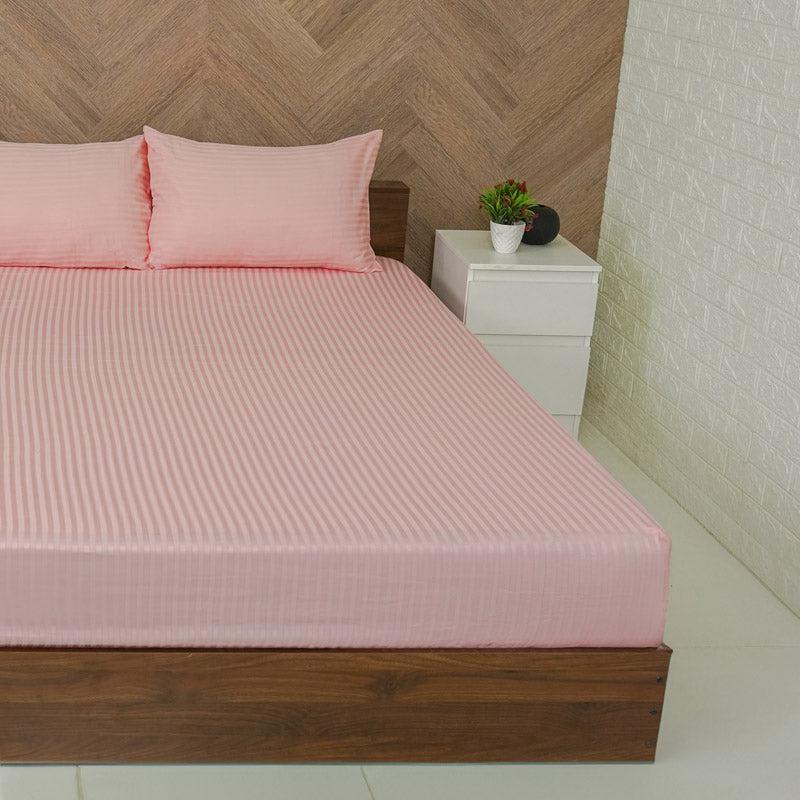 Buy Reposi Striped Bedsheet - Pink Bedsheets from Vaaree