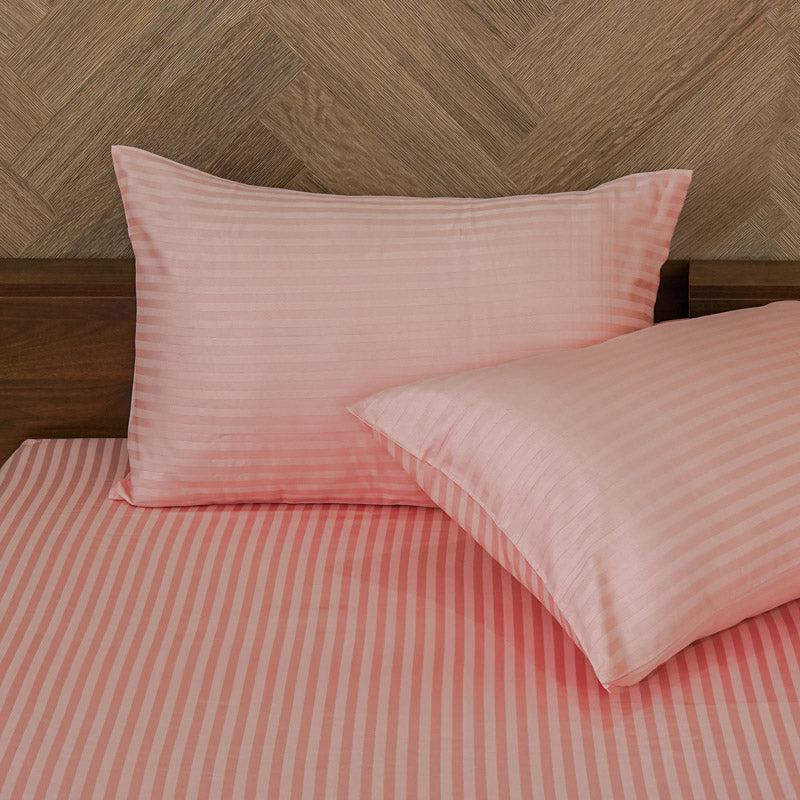 Buy Reposi Striped Bedsheet - Pink Bedsheets from Vaaree