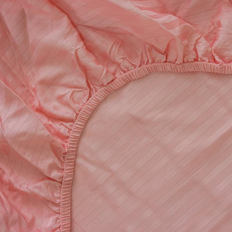 Buy Reposi Striped Bedsheet - Pink Bedsheets from Vaaree