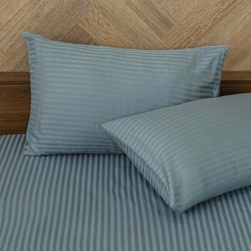 Buy Reposi Striped Bedsheet - Grey Bedsheets from Vaaree