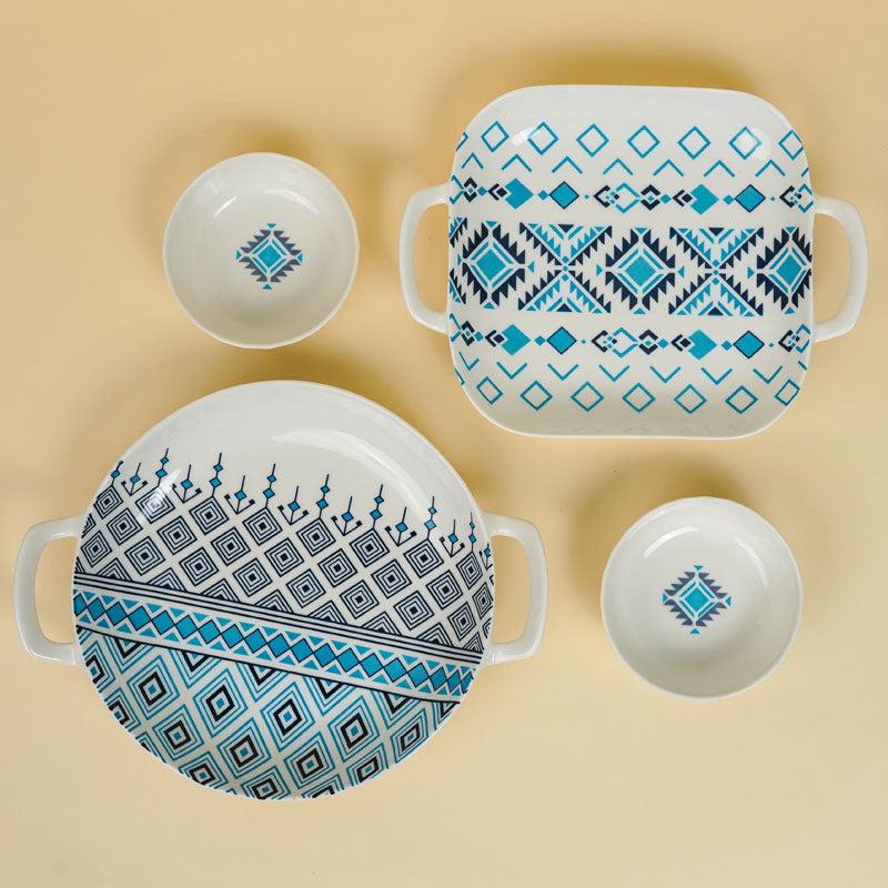 Buy Jivo Ethnic Serving Set - Four Piece Set Dinner Set from Vaaree