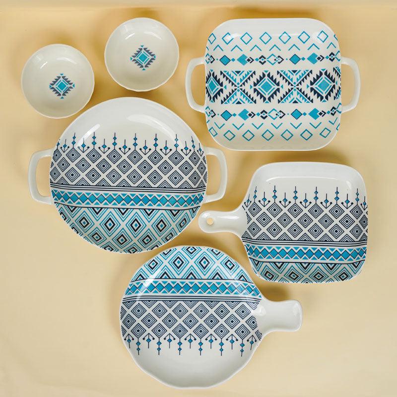 Buy Jivo Ethnic Serving Set - Six Piece Set Dinner Set from Vaaree