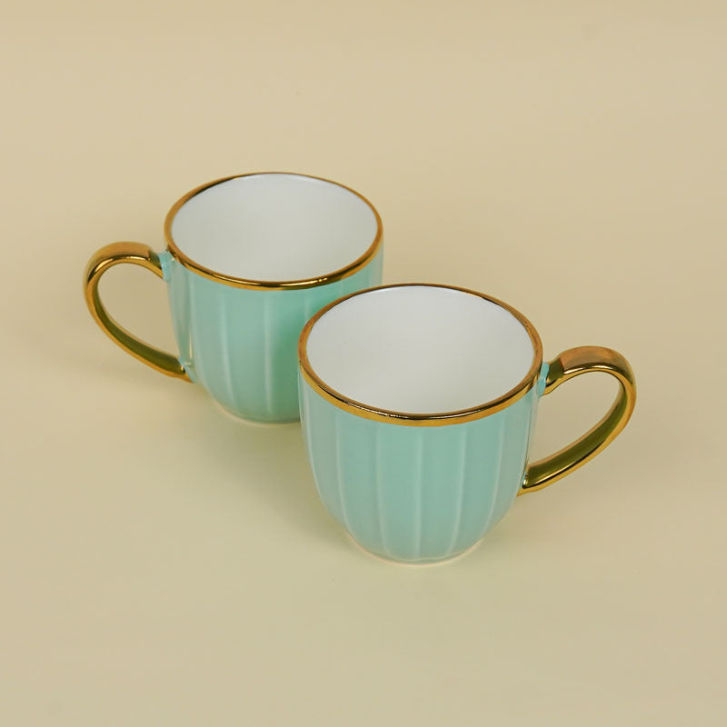 Buy Alchemy Beige Green Cup (220 ML) - Set Of Six Mug from Vaaree