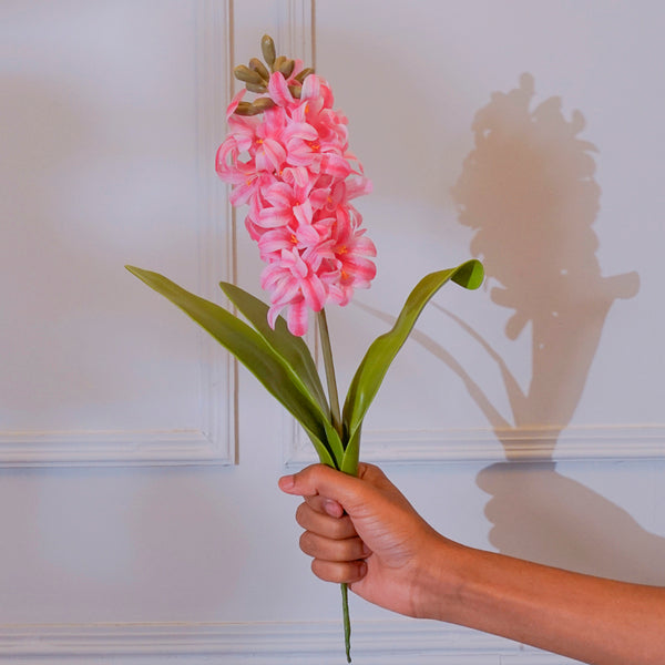 Faux Hyacinth Flower Stick (Pink) - 17 CM