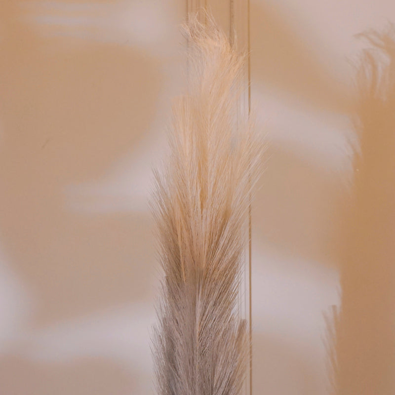 Artificial Flowers - Faux Pampas Grass Stick (Grey) - 35 CM