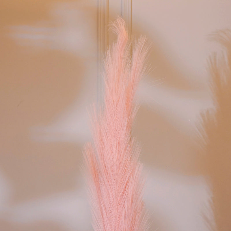 Artificial Flowers - Faux Pampas Grass Stick (Pink) - 35 CM