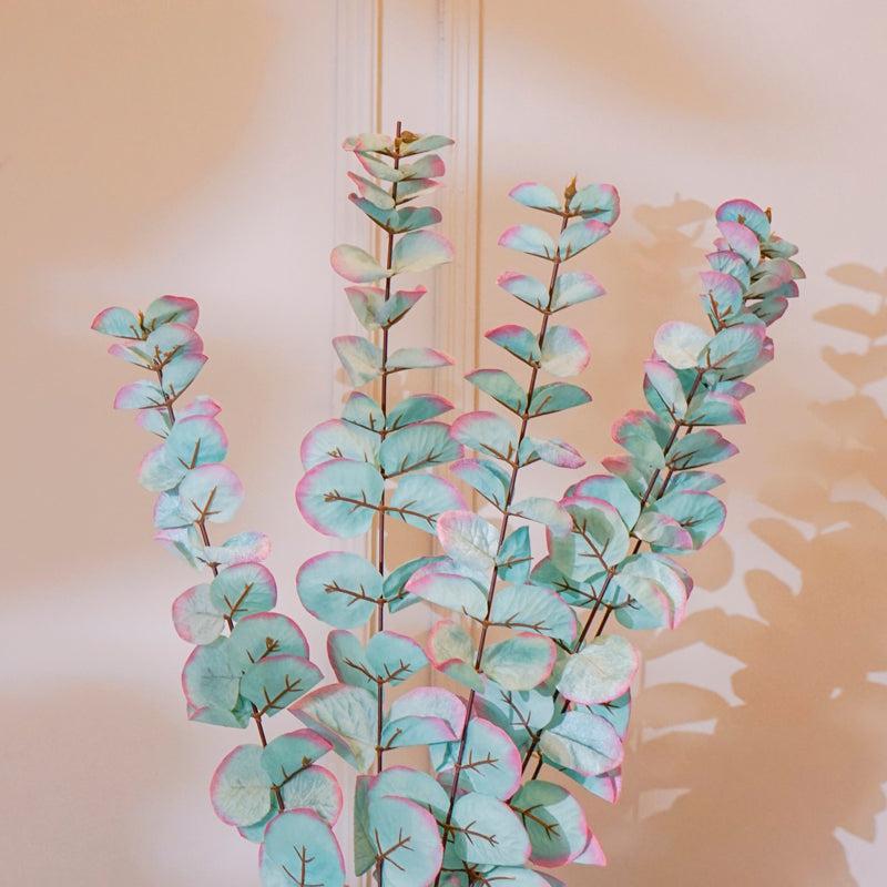 Buy Faux Eucalyptus Leaf Stick (Blue) - 41 CM Artificial Flowers from Vaaree