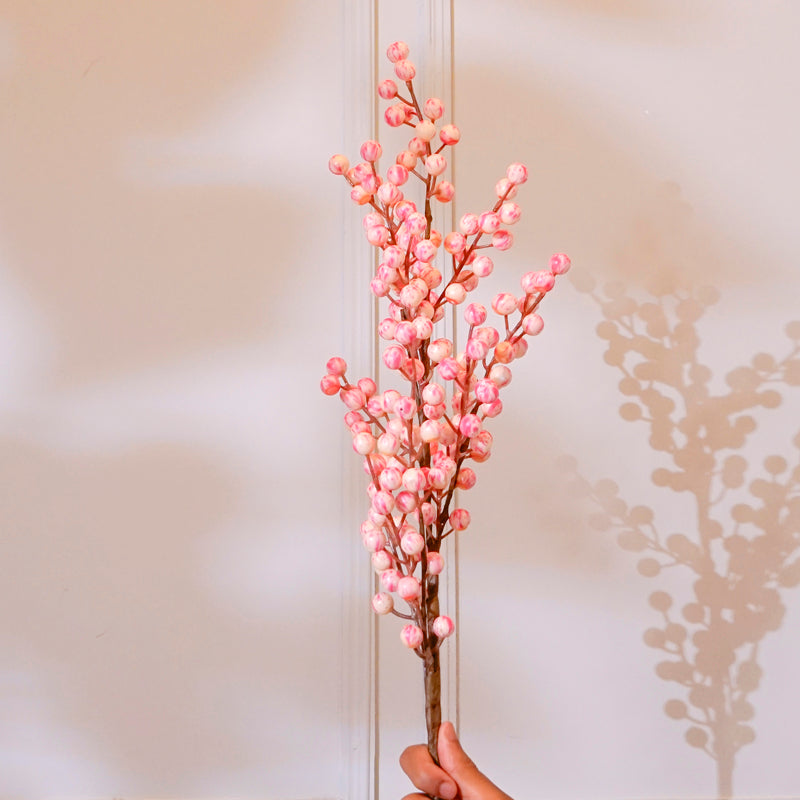 Buy Faux Cherry Blossom Flower Stick (Pink) - 32 CM Artificial Flowers from Vaaree