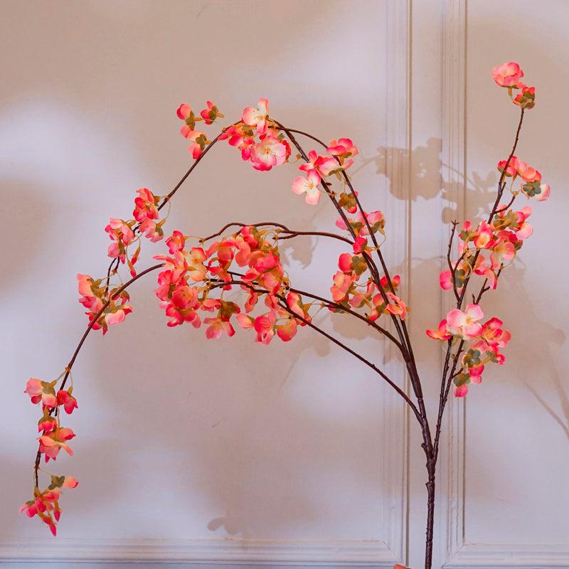 Buy Faux Dropping Cherry Blossom Flower Stick (Dark Pink) - 45 CM Artificial Flowers from Vaaree