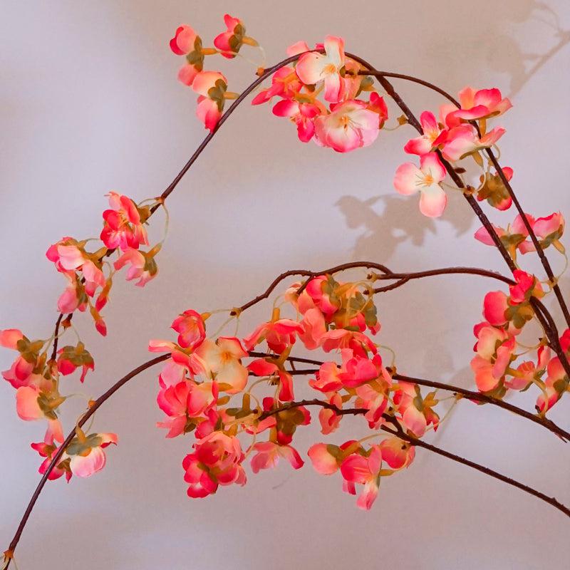 Buy Faux Dropping Cherry Blossom Flower Stick (Dark Pink) - 45 CM Artificial Flowers from Vaaree