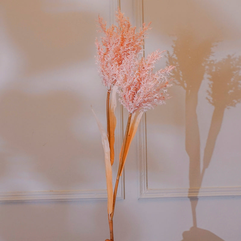 Buy Faux Pearl Millet Grass Flower Stick (Pink) - 38 CM Artificial Flowers from Vaaree