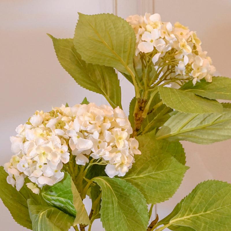 Buy Faux Hydrangea Flower Stick (White) - 32 CM Artificial Flowers from Vaaree