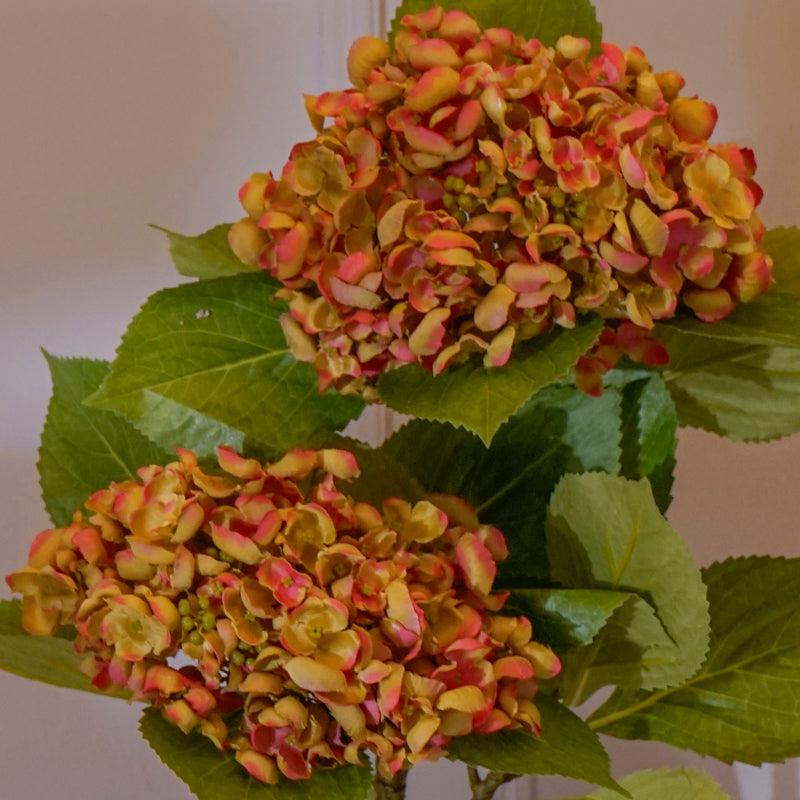 Buy Faux Hydrangea Flower Stick (Peach) - 32 CM Artificial Flowers from Vaaree