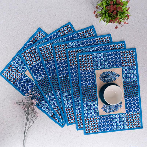 Buy Indigo Imal Placemat - Set Of Six Table Mats from Vaaree