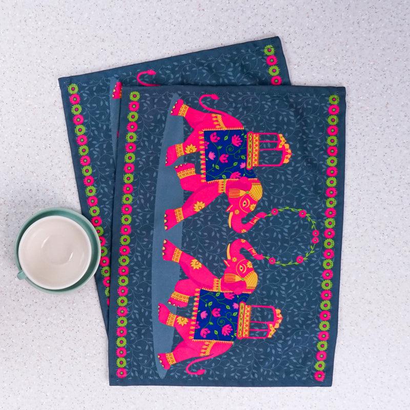 Buy Regal Tusker Placemat - Set Of Two Table Mats from Vaaree