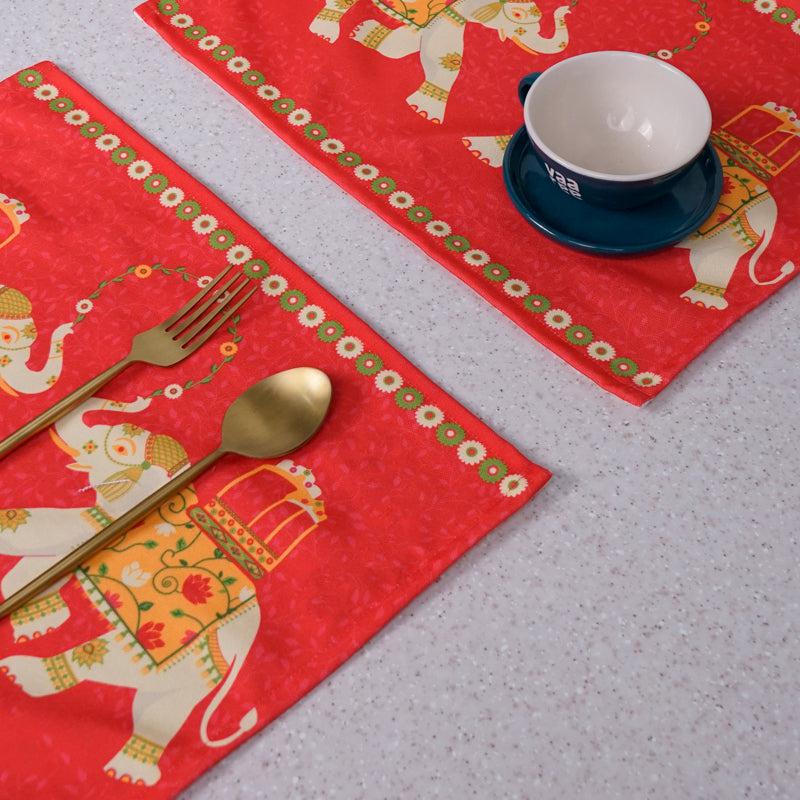 Buy Tusker Parade Table Runner - Set Of Six Table Mats from Vaaree