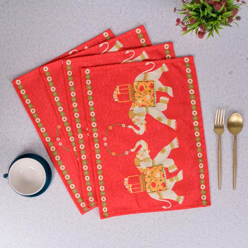 Buy Tusker Parade Table Runner - Set Of Four Table Mats from Vaaree