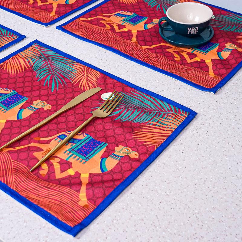 Buy Camel Enclave Placemat - Set Of Two Table Mats from Vaaree